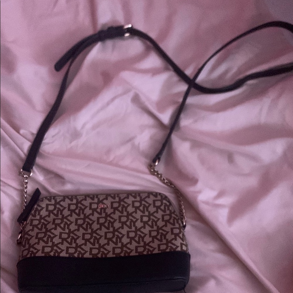 DKNY Brown and Black Crossbody Bag